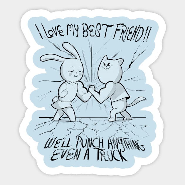 I LOVE MY BEST FRIEND!! Sticker by yourpalched